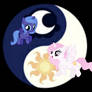 Young Celestia and Luna