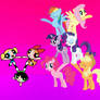 The Mane Six and PPG Cheering Poses