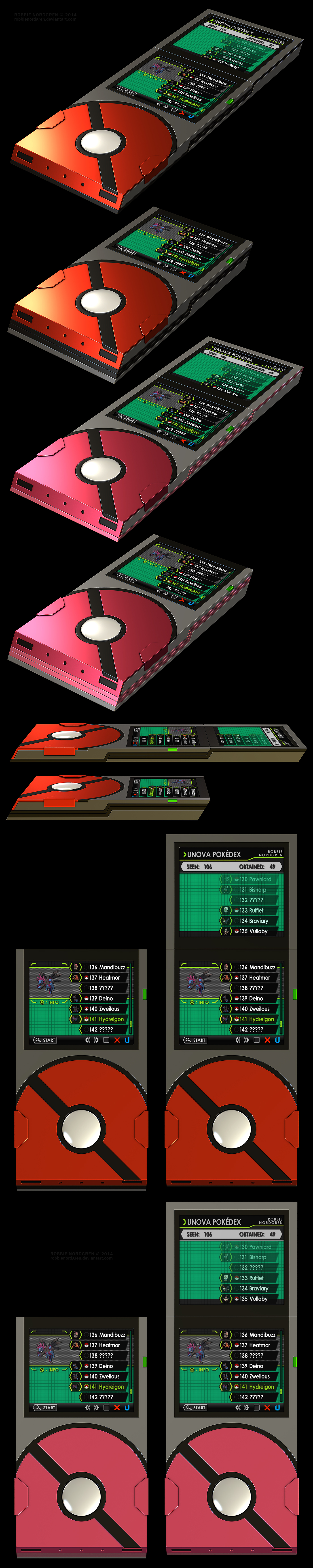 Hoenn Pokedex 3D, Omega Ruby and Alpha Sapphire by robbienordgren