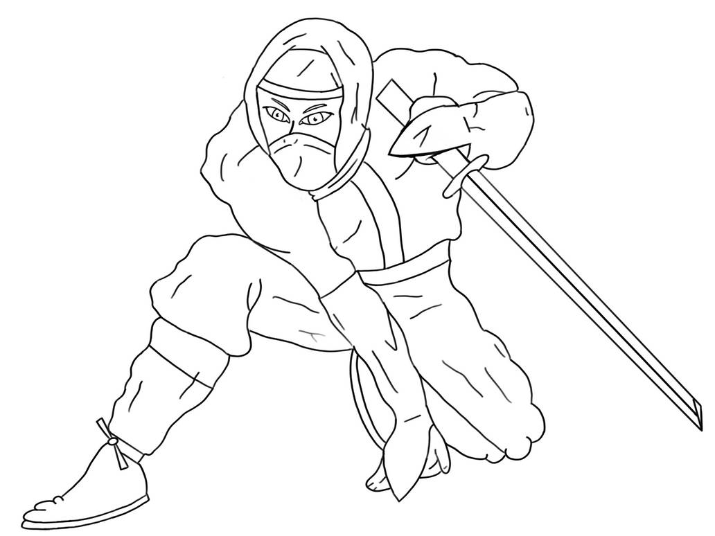 A Ninja (outline) by MinyBoy5 on DeviantArt