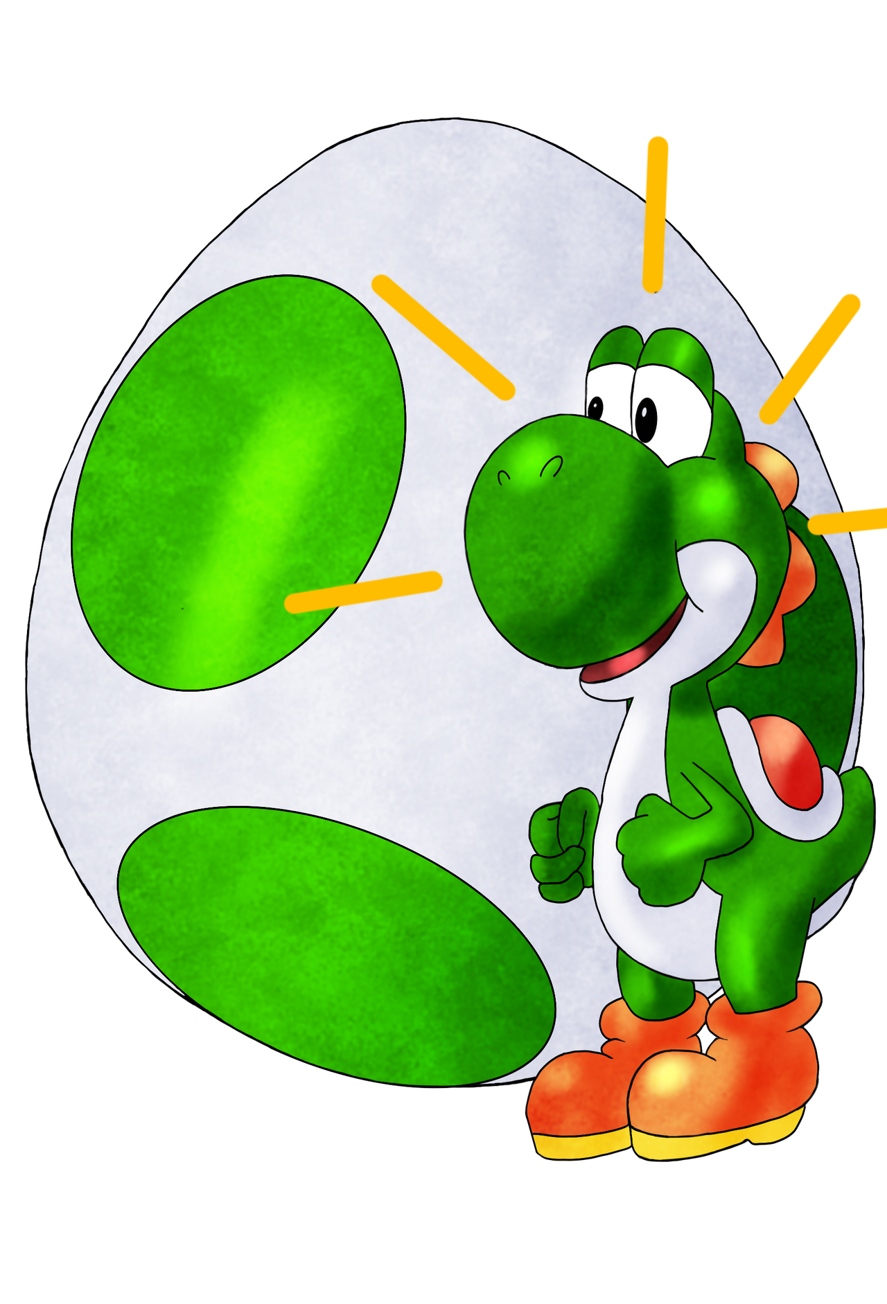 Yoshi Png Image Background - Super Mario Yoshi Egg Transparent PNG