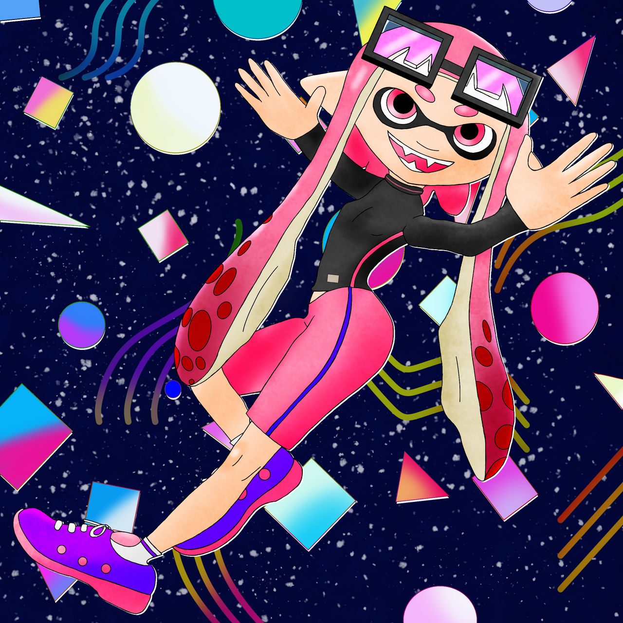 Pink Inkling Jumping Outrageous Crazy Pink Inkling by MinyBoy5 on DeviantArt