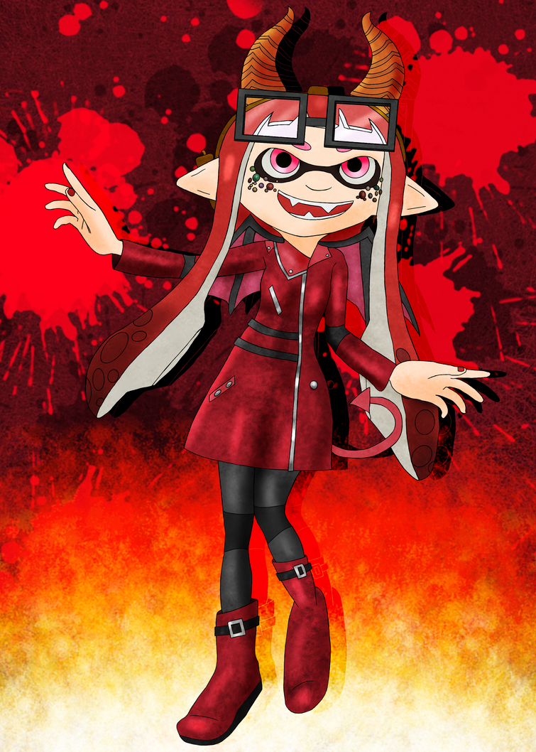 Pink Inkling Jumping Devil Crazy Pink Inkling (variation) by MinyBoy5 on DeviantArt