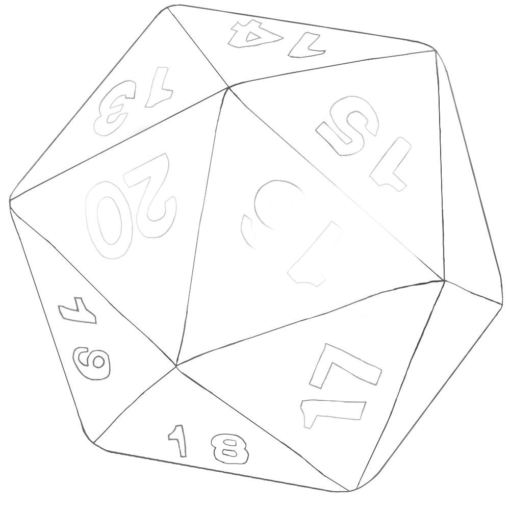 D20 Outlined Countdown D20 (outline) by MinyBoy5 on DeviantArt