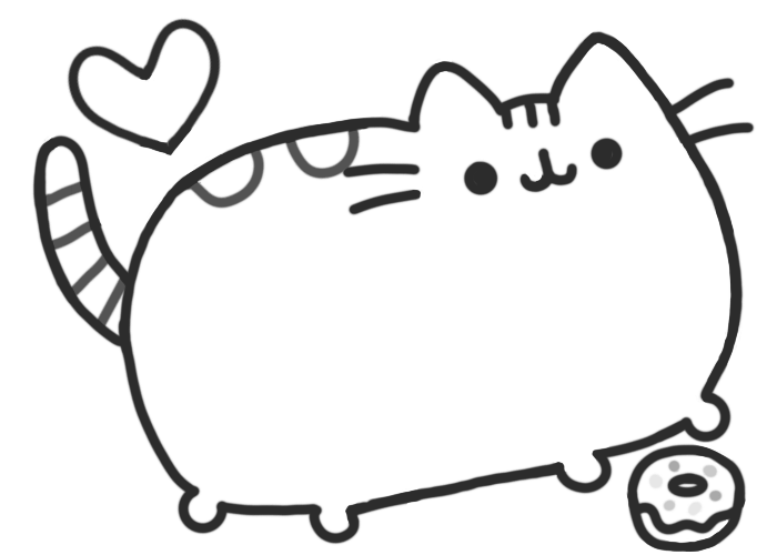 Pusheen outline by MinyBoy5 on DeviantArt