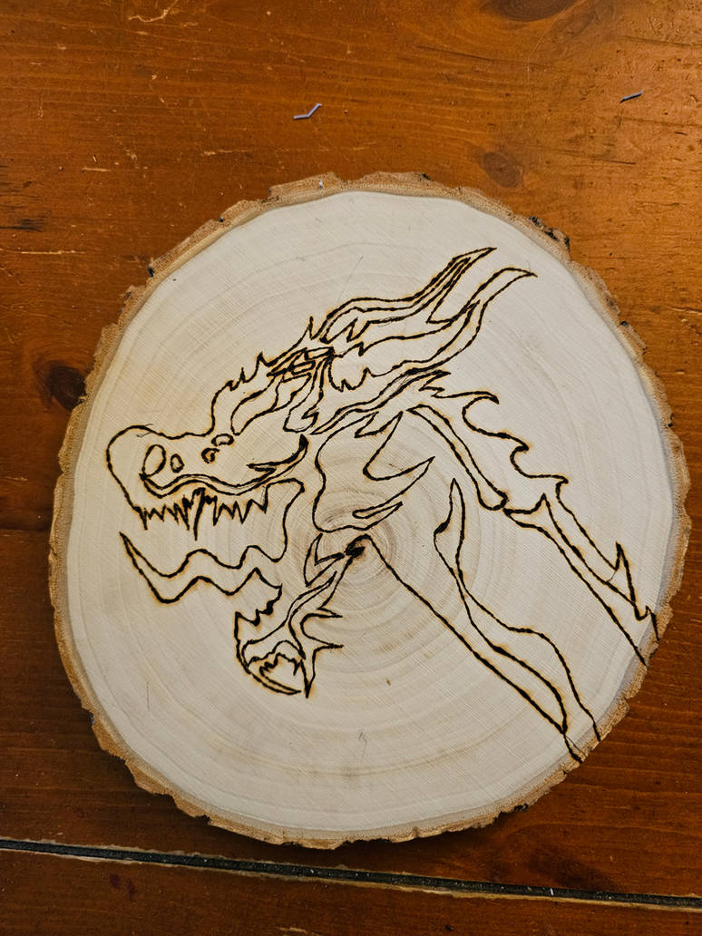 Dragon 2 (pyrography) (outline) by MinyBoy5 on DeviantArt