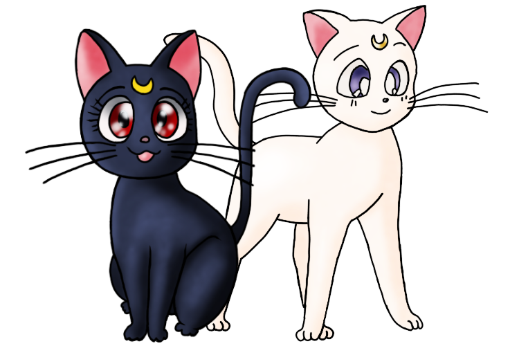 Sailor Moon Cats (no background) by MinyBoy5 on DeviantArt