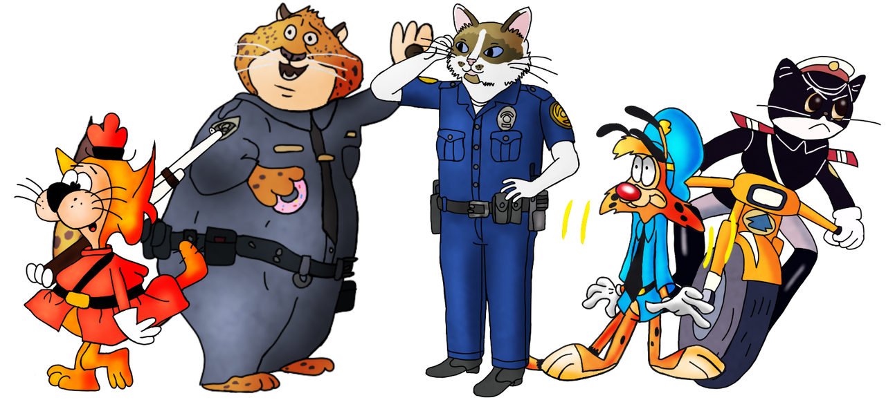 Police Cat Unit Police Cats 3 (no background) by MinyBoy5 on DeviantArt