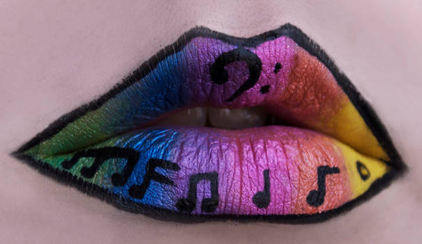 Rainbow Music Lips