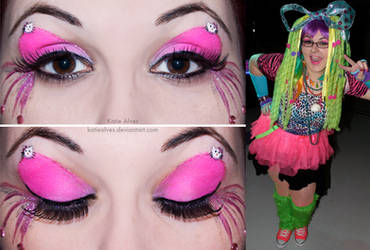 Hello Kitty Eyes and Halloween Costume