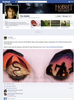 The Hobbit's FB Fan Page featured my work!!!