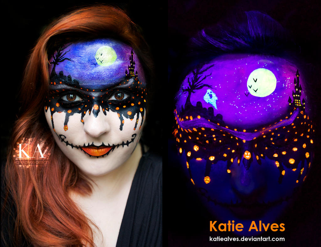 Dripping with Halloween - Black Light Makeup