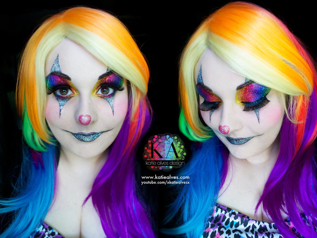 Sparkly Clown Halloween Makeup with Tutorial by KatieAlves on DeviantArt