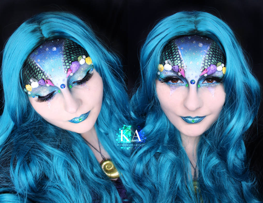 Mermaid makeup look
