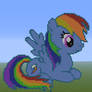 Rainbow Dash Lying Down Pixel Art