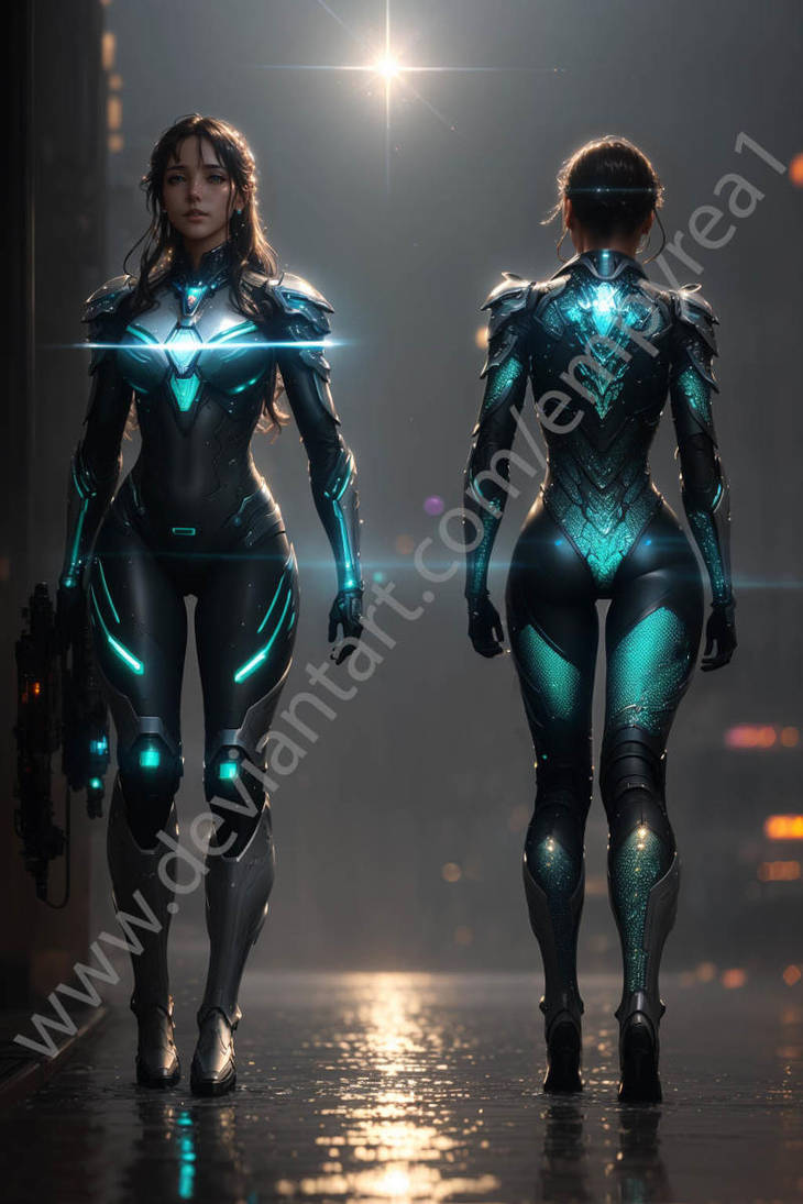 Cyan sci-fi bodysuit by empyrea1 on DeviantArt