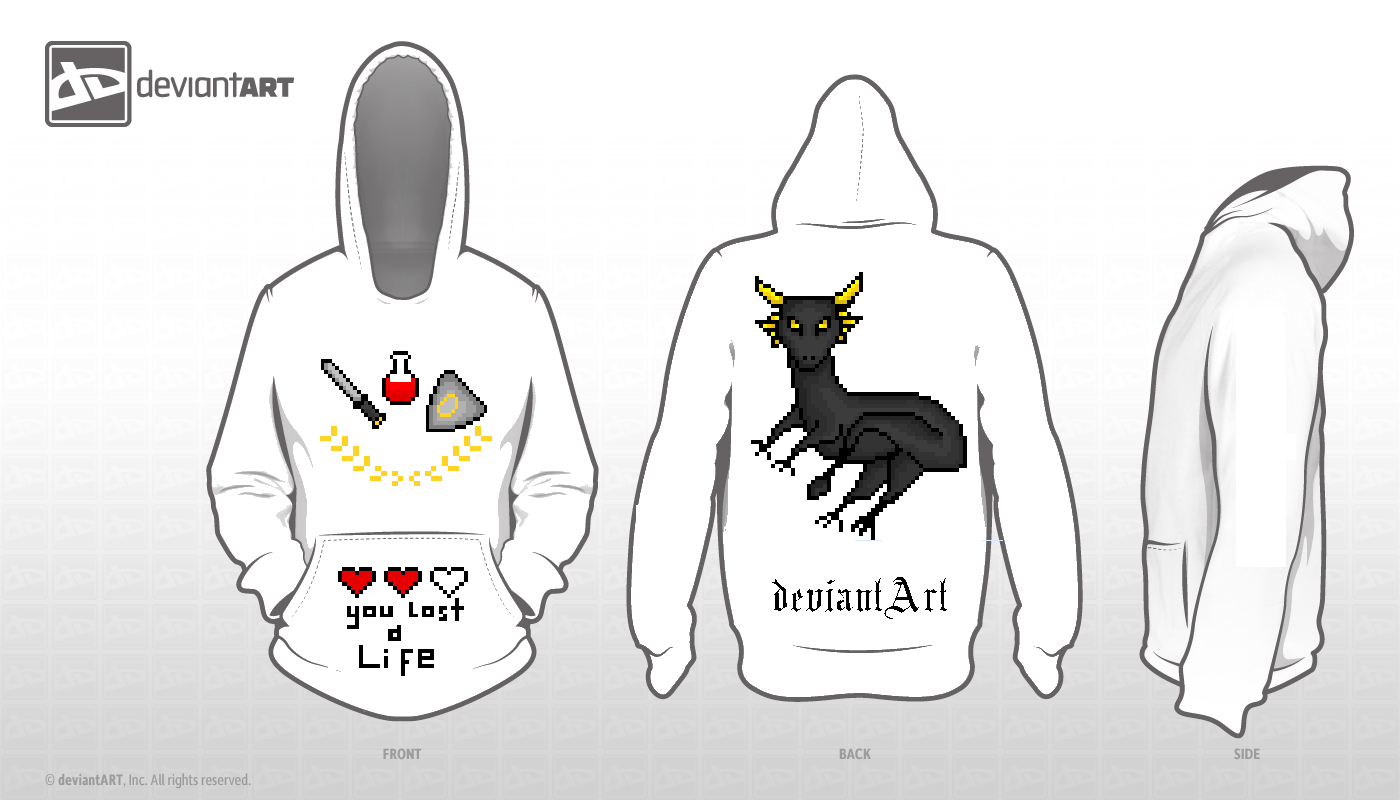 8-bit game Deviantart Hoodie Design