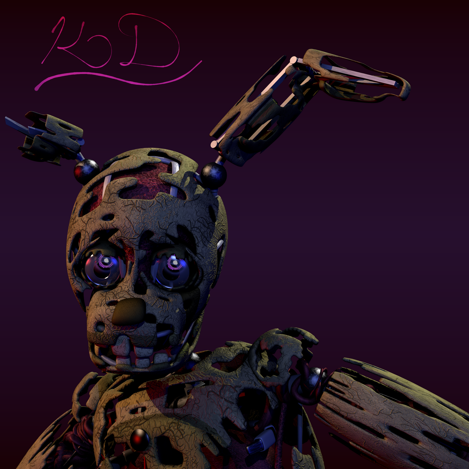 Stylized Springtrap WIP 4 By Lord Kaine On DeviantArt.