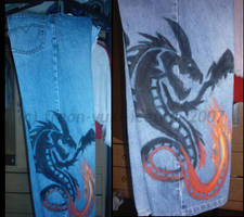 fire dragon-on cloth