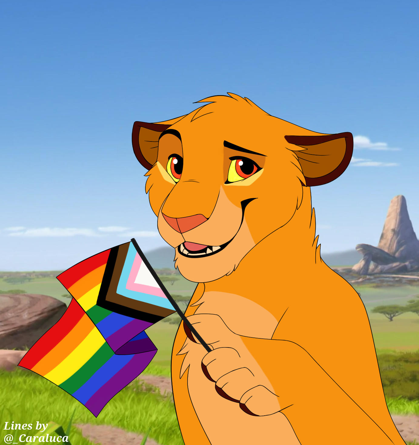 Simba supports Pride Month by Djwolf101Omega on DeviantArt