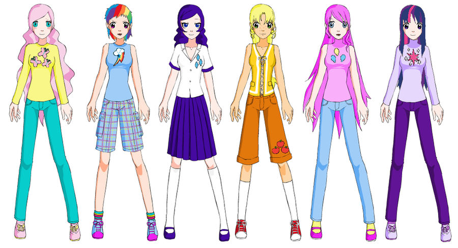 My Little Pony Humans by Evey-chan on DeviantArt