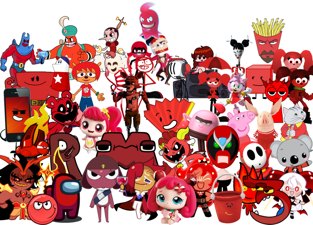 Characters Collages Deviantart Color Character Collages: Red by JourneyTheCatGirl on DeviantArt