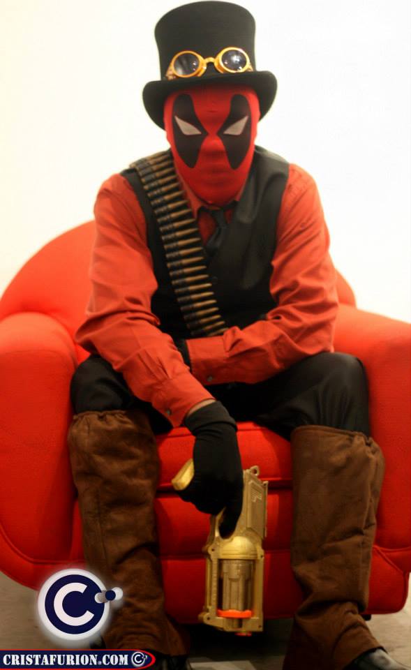 Steampunk Deadpool Lounging