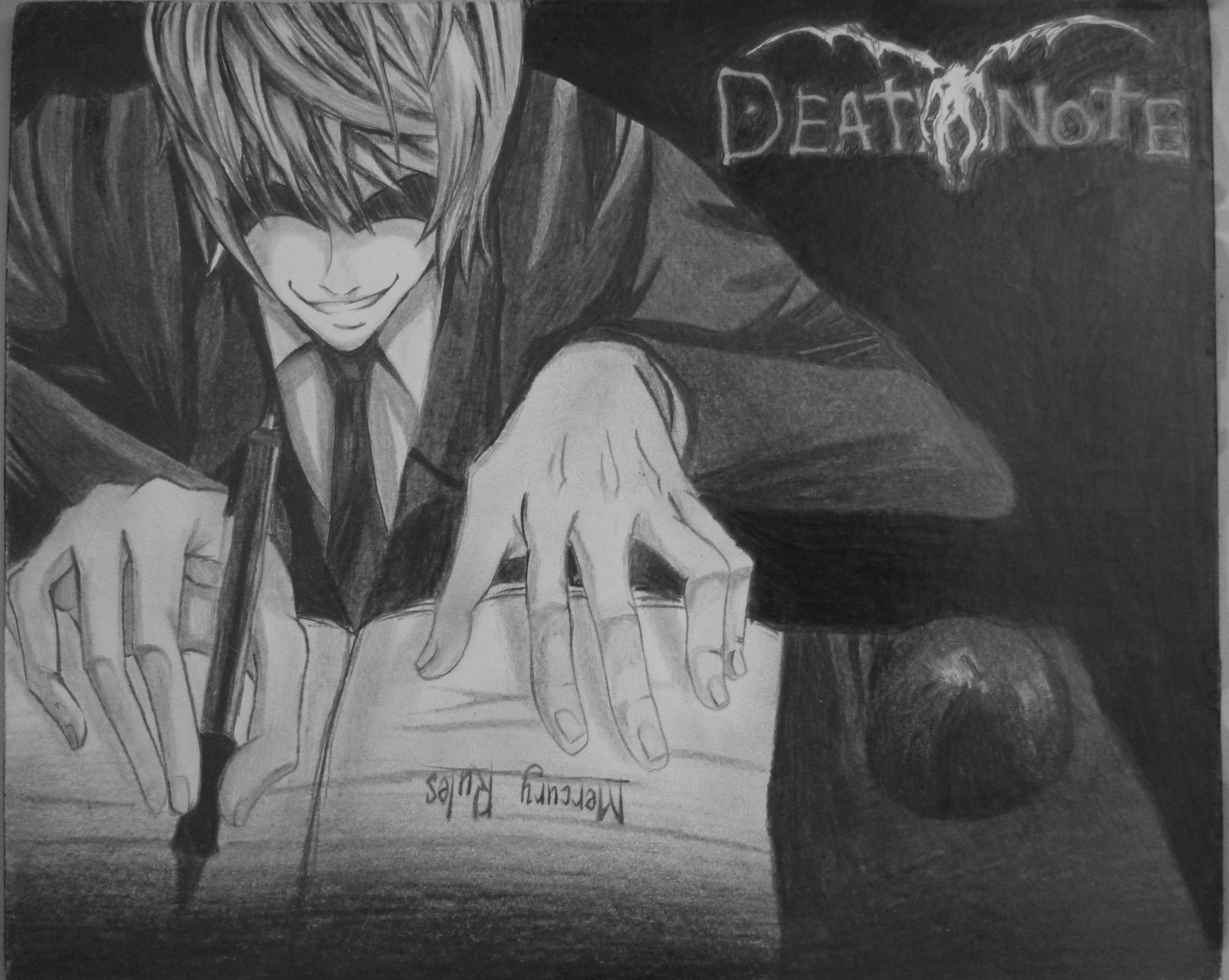 drawing of Light from death note by Jelleebear on DeviantArt