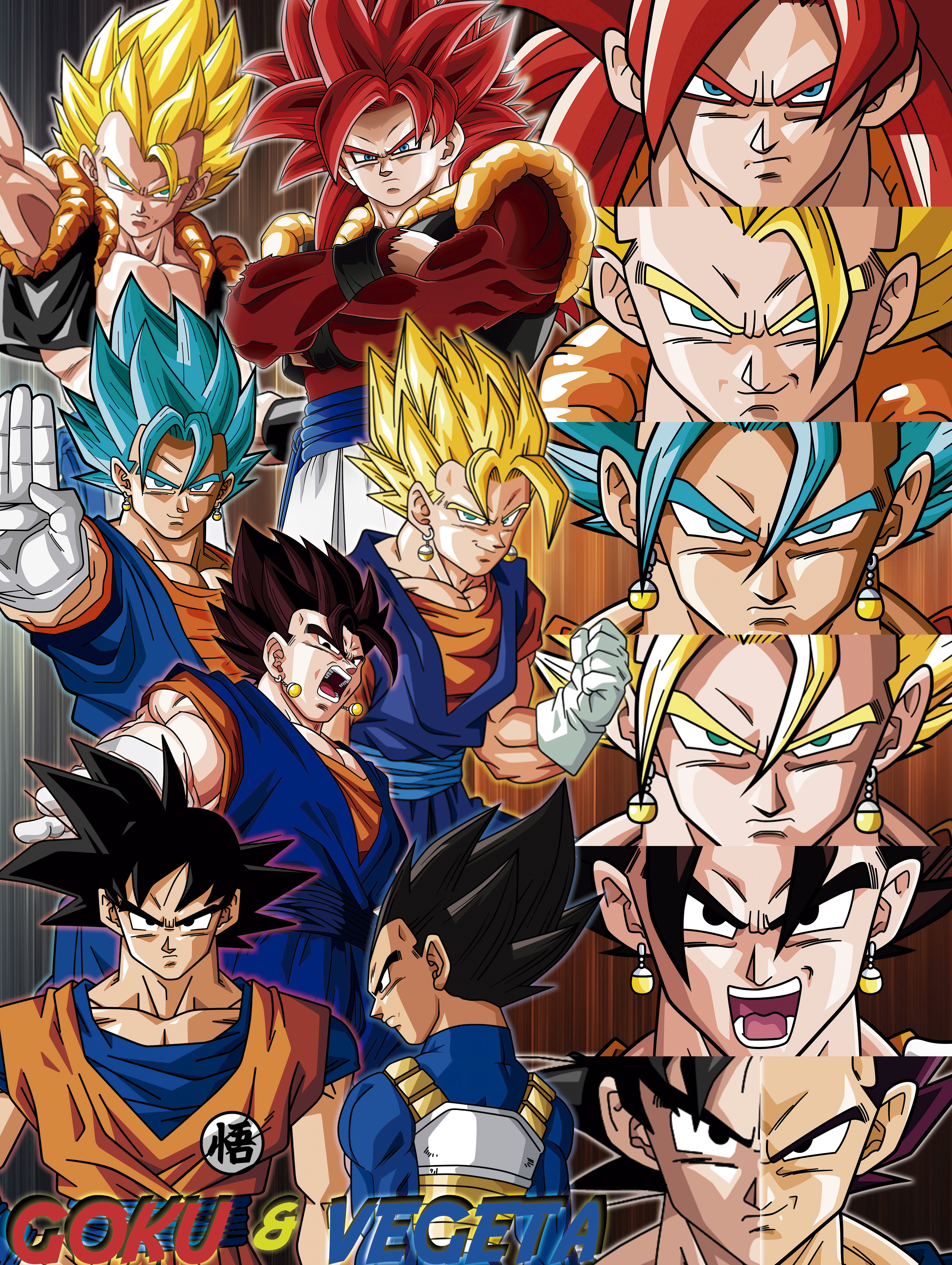 Goku y Vegeta Fusiones poster by M-A-N42 on DeviantArt