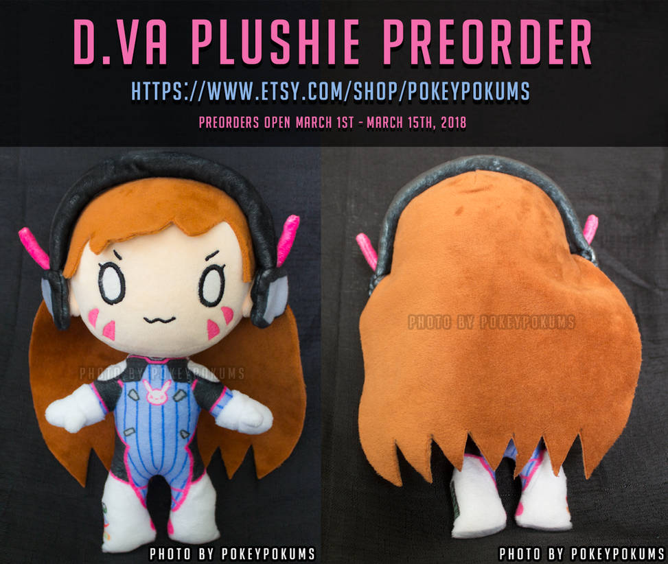 Dva Rabbit Plush D.Va Plush PREORDER by PokeyPokums on DeviantArt