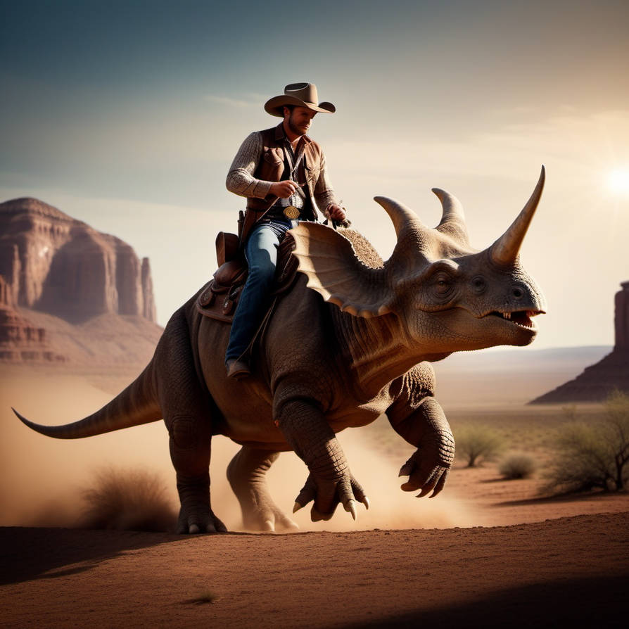 Cowboy Riding T Rex SD: Cowboy riding a Triceratops by SoCalSecrets on DeviantArt