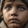 4 Face Angle Image Of A Homeless Child, Innocent