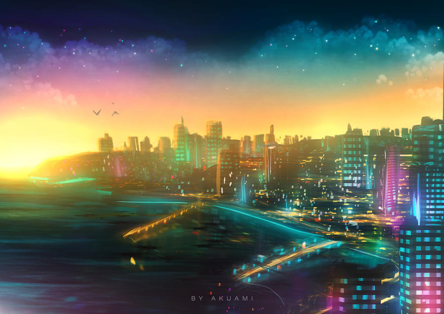 City Of Lights by AkuAmi on DeviantArt