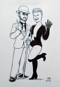 Sketch - Riddler and Livewire