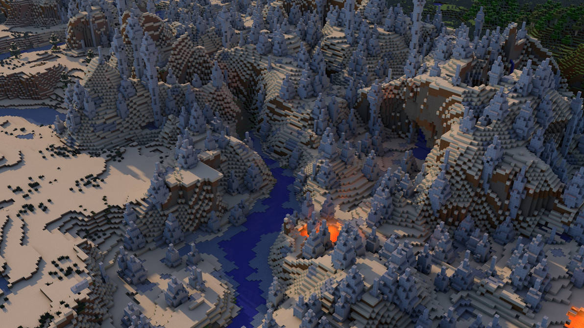 Ice Falling Minecraft Minecraft: Ice Spikes by SupahPOW31 on DeviantArt