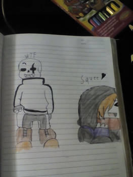 lol my ship chara x sans epictale style