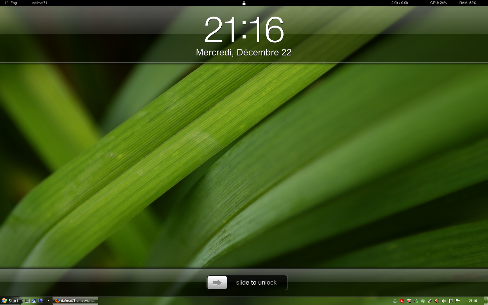 iPad clock Rainmeter