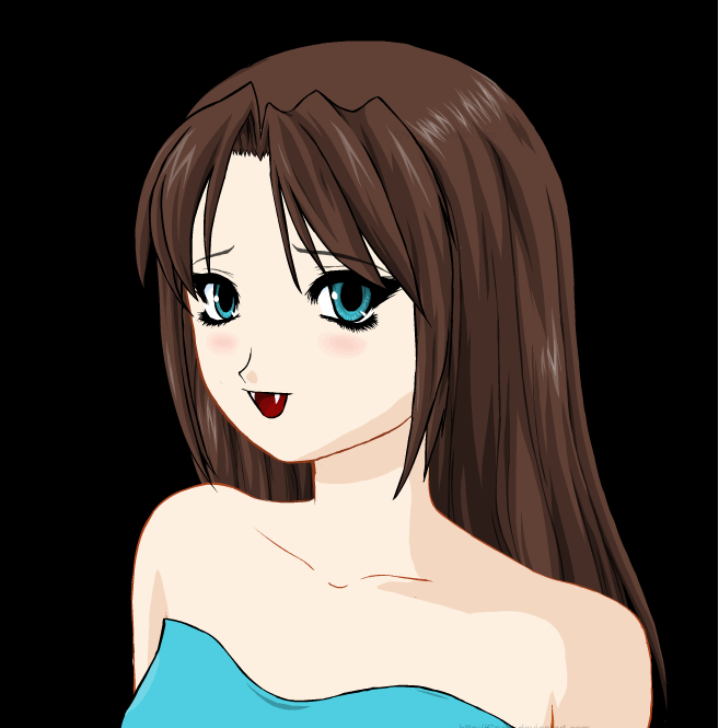 Miyu, using a character creator on  dA.