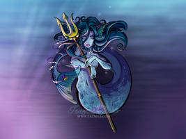 Fantasy Art Anime style Mermaid Hero