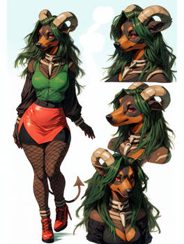 Asmodora (Dora) the Houndoom (Pencil Skirt)