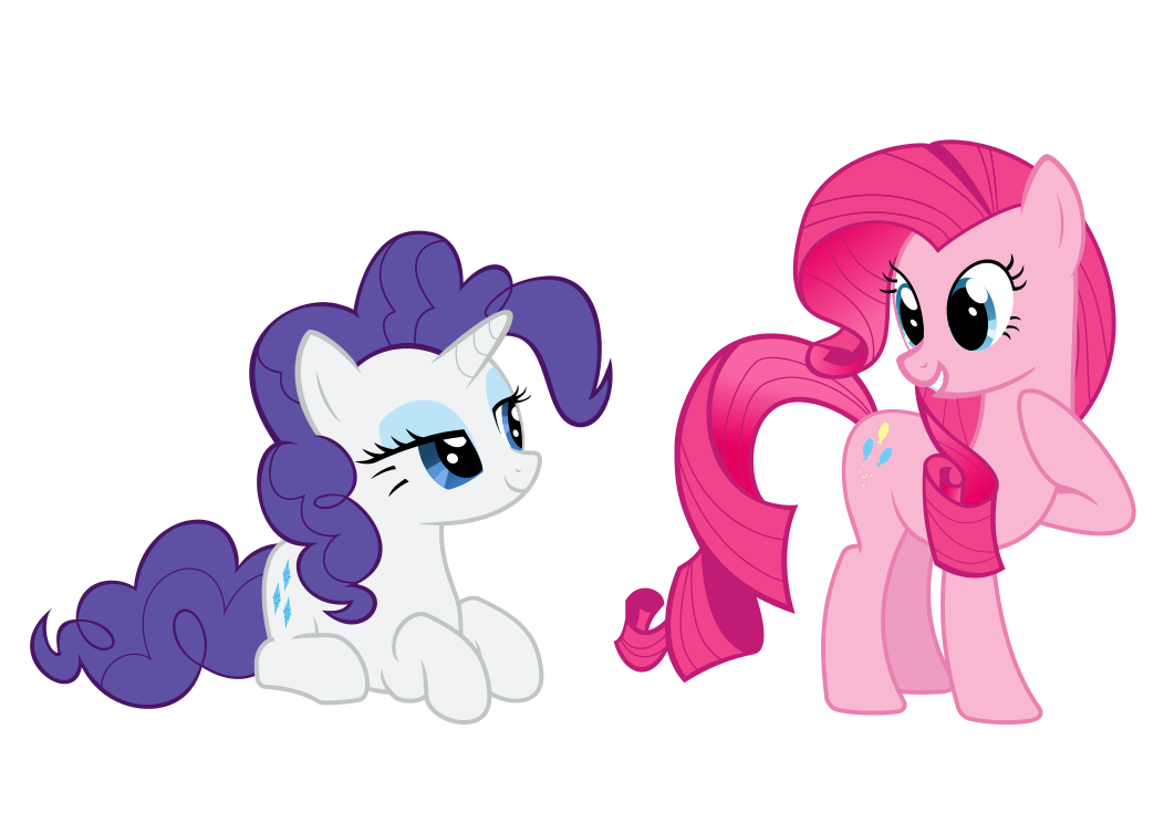 Rarity and Pinkie Pie mane-swapped