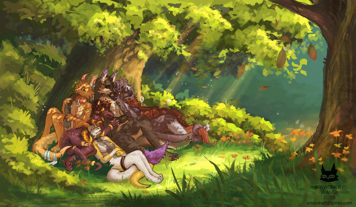 Nap Tree Peaceful nap under a tree by AmbioHalf on DeviantArt