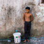 boy with water