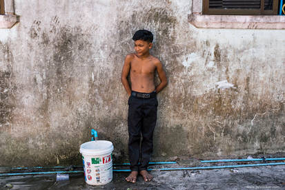 boy with water