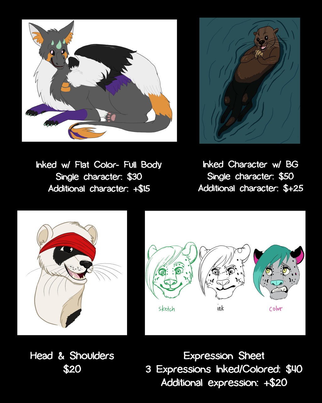 COMMISSIONS OPEN-- PRICE GUIDE