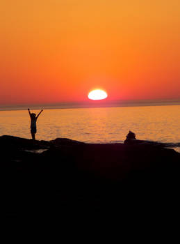 Cheering on the Sunset