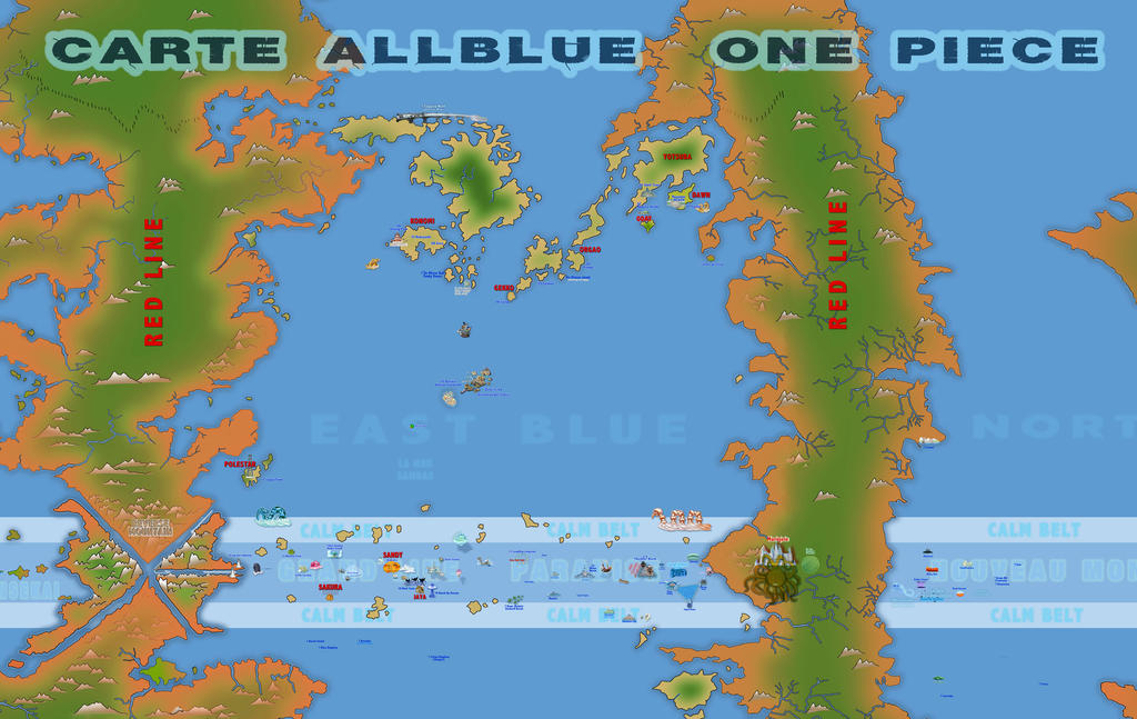 All Blue Map One Piece New World Shinsekai By Kiwik10 On Deviantart