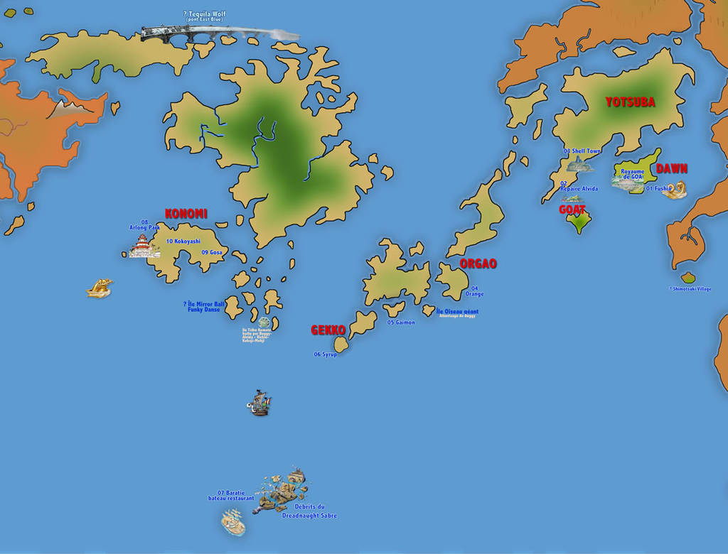 All Blue Map One Piece New World Shinsekai By Kiwik10 On Deviantart