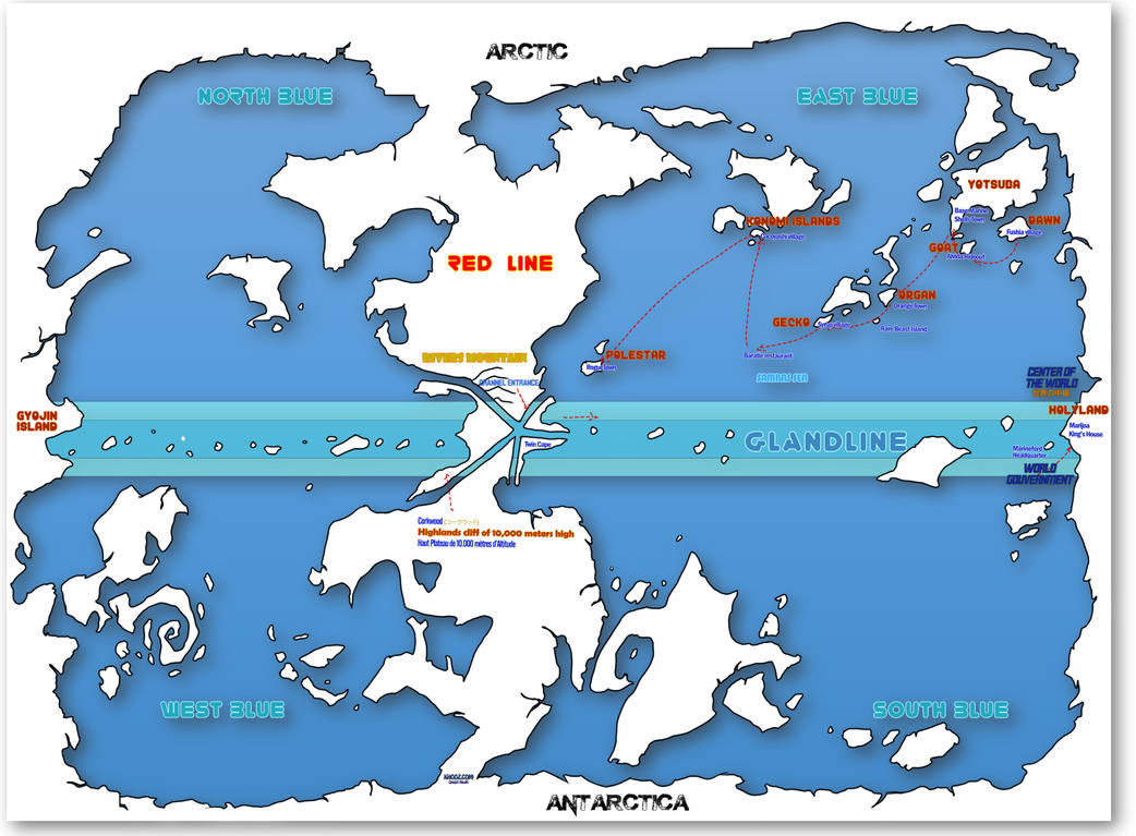 Plan complet du Monde One Piece par Eiichiro Oda by KiwiK2010 on DeviantArt