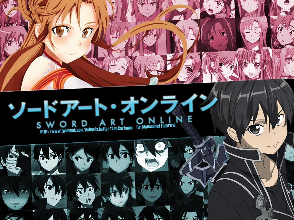 Asuna and Kirito [Sword Art Online] collage by KingBlue1822 on